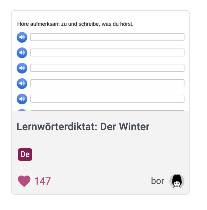Cover: Lernwörterdiktat: Der Winter