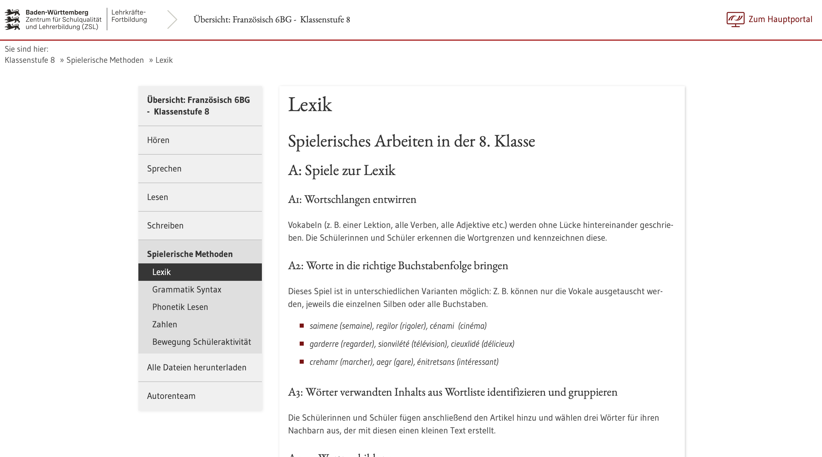 Cover: Spielideen zum Thema 
